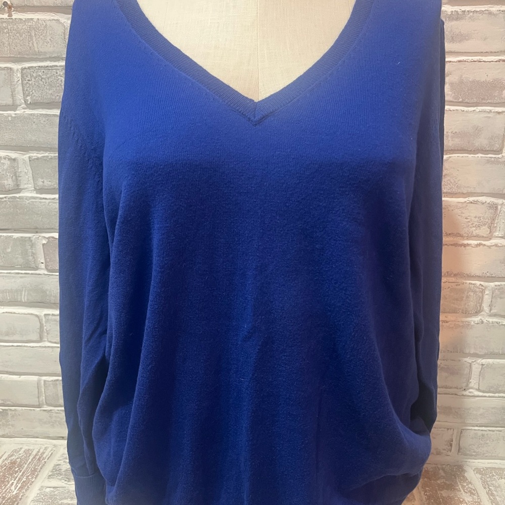 Lane Bryant Deep Blue V-Neck Sweater